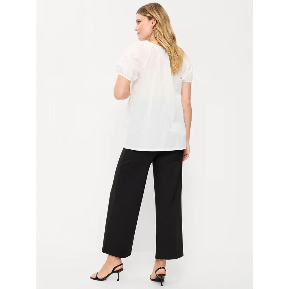 Old Navy Maternity Full-Panel Pixie Wide-Leg Pants Size  XXL Black NWT